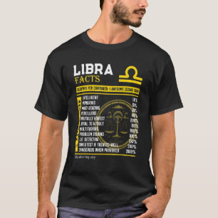 Libra Facts Awesome Zodiac Sign  Libra Birthday T-Shirt