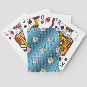 Libra & Fire Dog Playing Cards