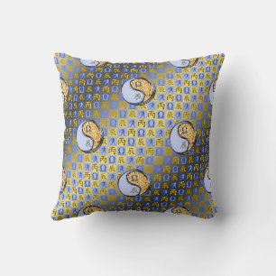 Libra & Fire Dragon Throw Pillow