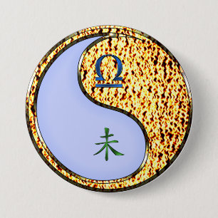 Libra & Fire Goat 3 Inch Round Button