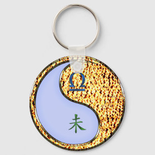 Libra & Fire Goat Keychain