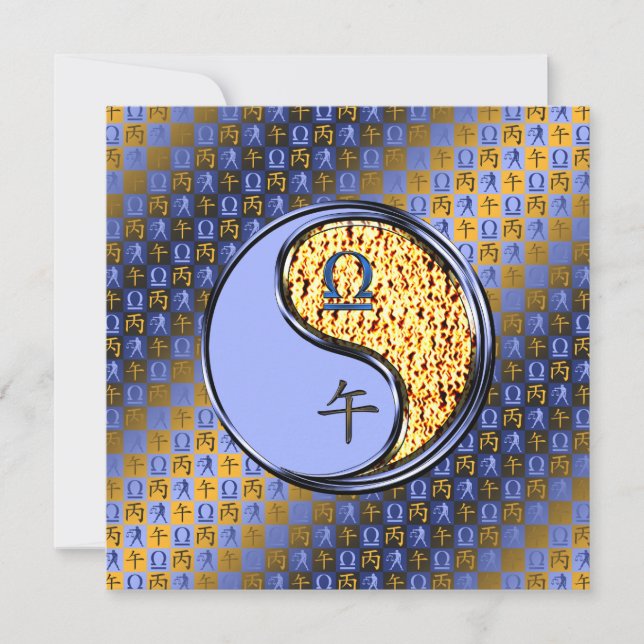 Libra & Fire Horse Card (Front)