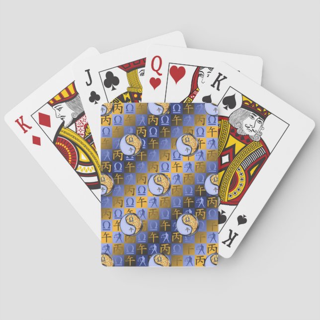 Libra & Fire Horse Playing Cards (Back)
