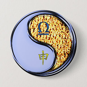 Libra & Fire Monkey 3 Inch Round Button