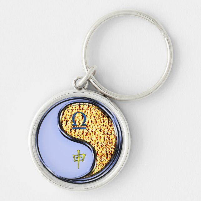 Libra & Fire Monkey Keychain (Front)