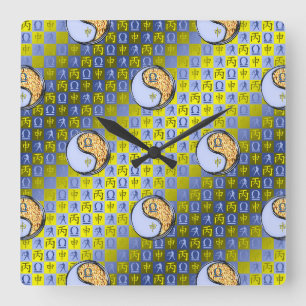 Libra & Fire Monkey Square Wall Clock