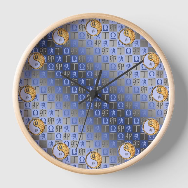 Libra & Fire Rabbit Clock (Front)