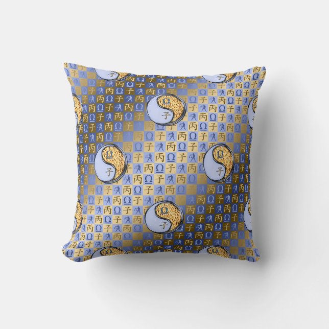 Libra & Fire Rat Throw Pillow (Front)