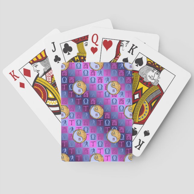 Libra & Fire Rooster Playing Cards (Back)