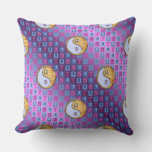 Libra & Fire Rooster Throw Pillow