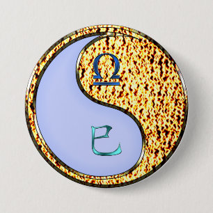 Libra & Fire Snake 3 Inch Round Button