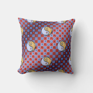 Libra & Fire Tiger Throw Pillow