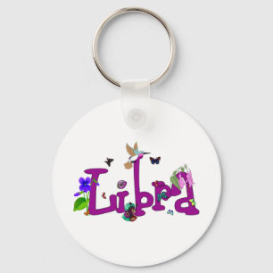 Libra Flowers Keychain
