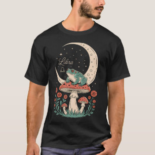 Libra Frog Moon Mushroom Cosmic Harmony T-Shirt