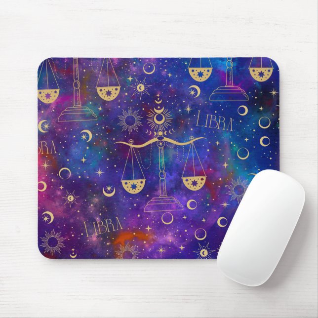 Libra Galaxy Mouse Pad (With Mouse)