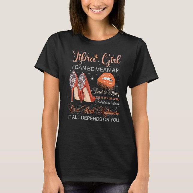 Libra Girl Anniversaire talons hauts Lèvres goutte (Devant)