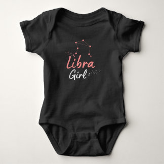Libra Girl Black cute astrology Bodysuit for babie
