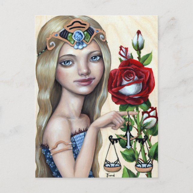 Libra Girl Postcard (Front)