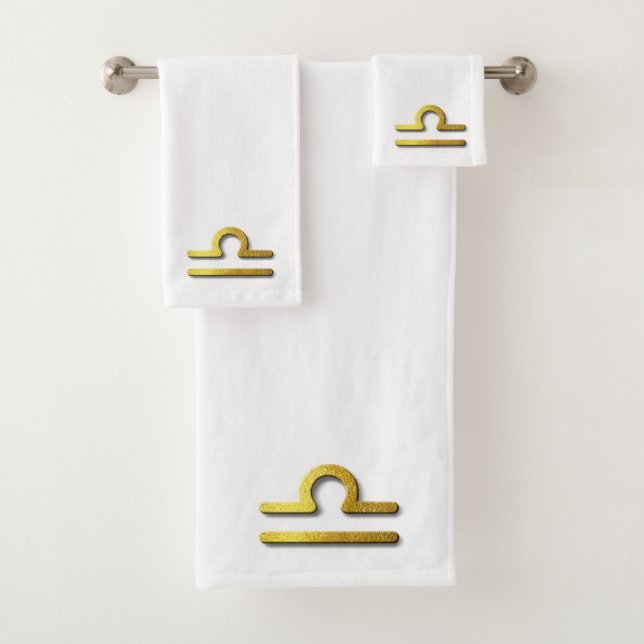 Libra Gold in Snow Bath Towel Set (Insitu)