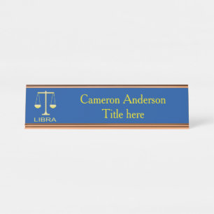 Libra Golden Scales Star Sign Custom