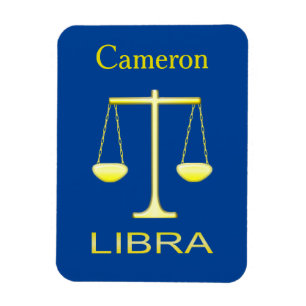 Libra Golden Scales Star Sign Custom Magnet