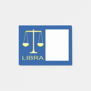Libra Golden Scales Star Sign Post-it Notes