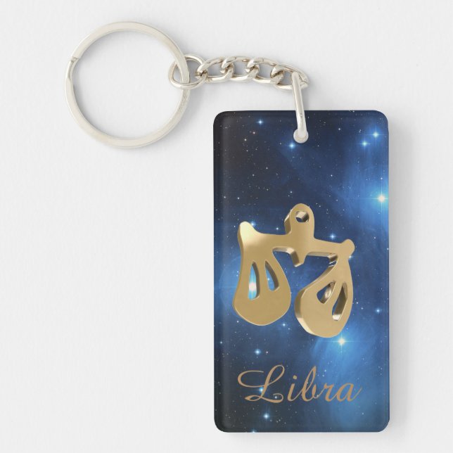 Libra golden sign keychain (Front)