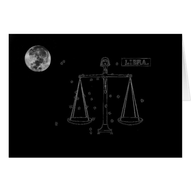 Libra Greeting Card (Front Horizontal)
