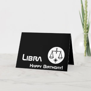 Libra, Happy Birthday!-Customize Card