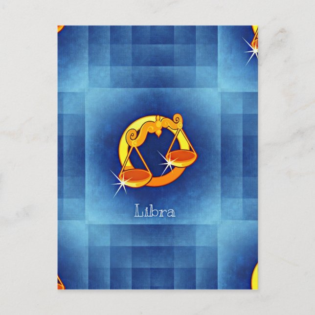 libra horoscope postcard (Front)