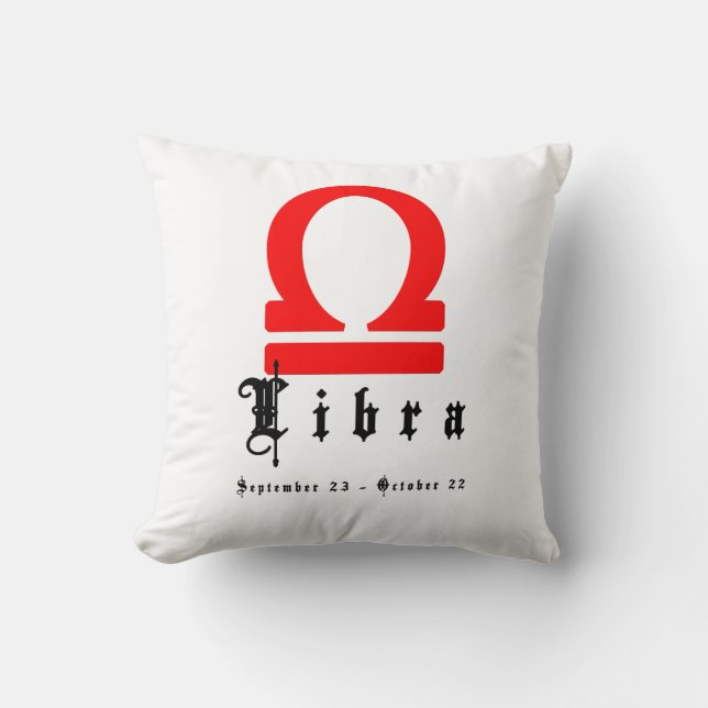 Libra, Horoscope, zodiac, astrology Throw Pillow (Front)