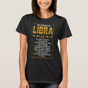 Libra Horoscope Zodiac Facts Traits Rules Astrolog T-Shirt
