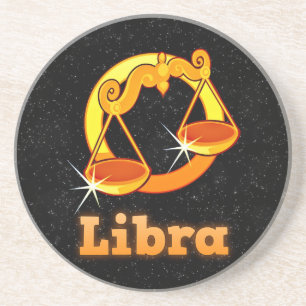 Libra illustration coaster