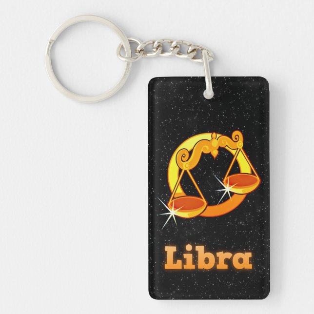 Libra illustration keychain (Front)
