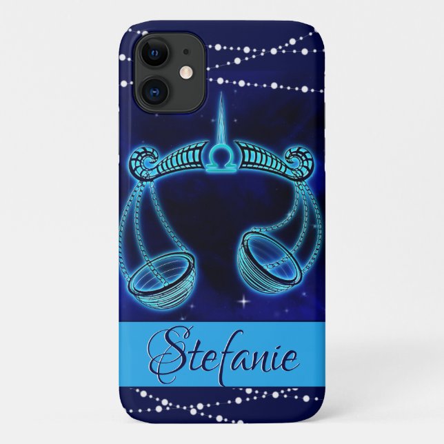 Libra in Dark Blue Case-Mate iPhone Case (Back)