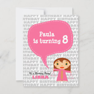 Libra Kids Party Invitation