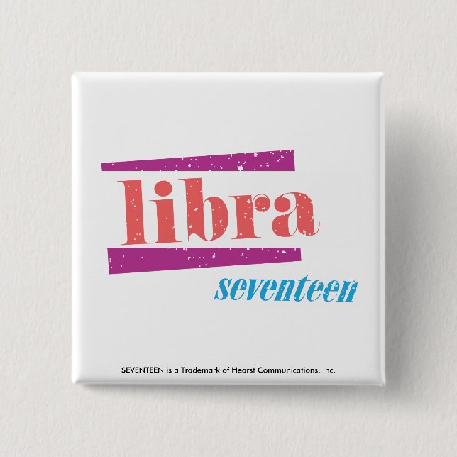 Libra LtPink 2 Inch Square Button (Front)