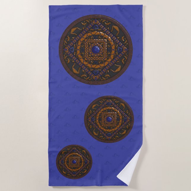 Libra Mandala Beach Towel (Front)