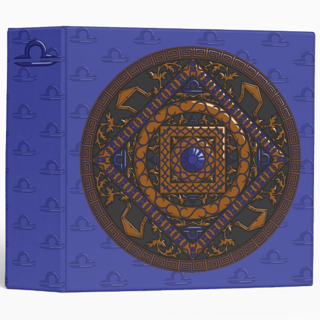Libra Mandala Classeur (Devant/Côté)