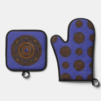 Libra Mandala Oven Mitt & Pot Holder Set