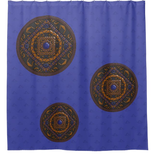 Libra Mandala Shower Curtain (Front)