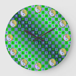 Libra & Metal Goat Large Clock