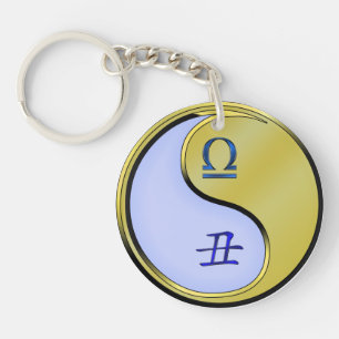 Libra & Metal Ox Keychain
