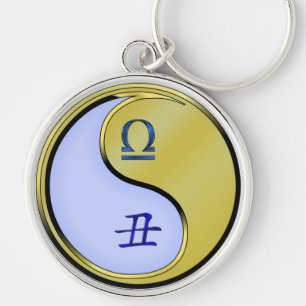 Libra & Metal Ox Keychain