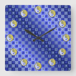 Libra & Metal Ox Square Wall Clock