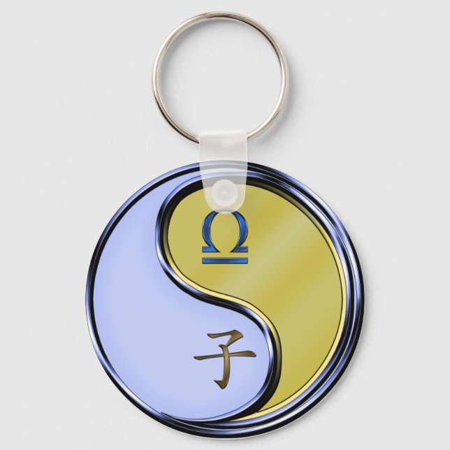 Libra & Metal Rat Keychain (Front)
