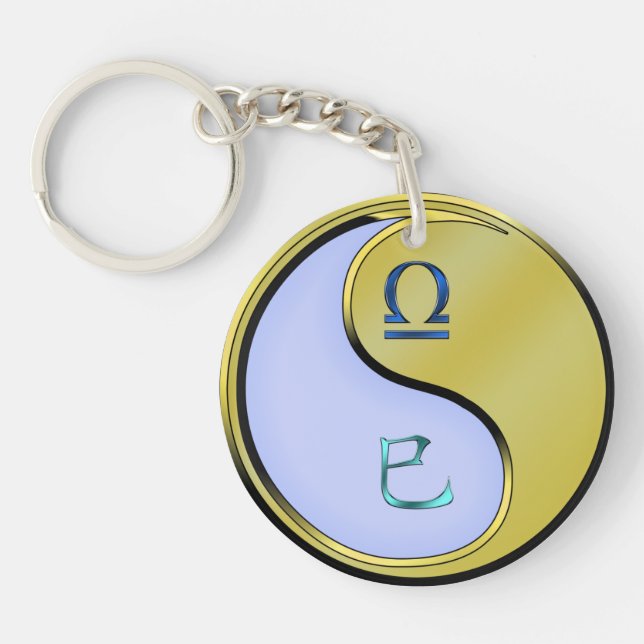 Libra & Metal Snake Keychain (Front)