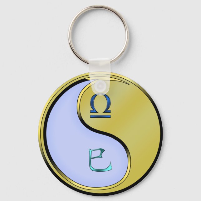 Libra & Metal Snake Keychain (Front)