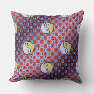 Libra & Metal Tiger Throw Pillow