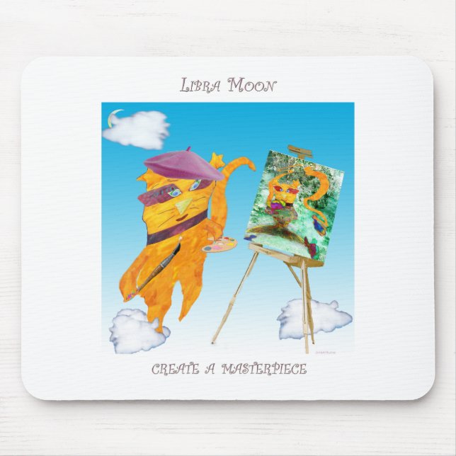Libra Moon Mouse Pad (Front)